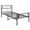 Metal Scroll Design Bed Frame in Black