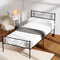 Metal Scroll Design Bed Frame in Black