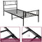 Metal Scroll Design Bed Frame in Black