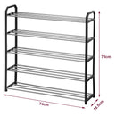 5 Tier Shoe Storage Rack - Black or Grey