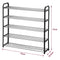 5 Tier Shoe Storage Rack - Black or Grey