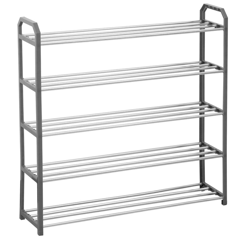 5 Tier Shoe Storage Rack - Black or Grey