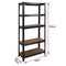 Heavy Duty Steel & MDF 5 Tier Racking Shelf in Black
