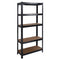 Heavy Duty Steel & MDF 5 Tier Racking Shelf in Black