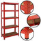 Heavy Duty Steel & MDF 5 Tier Racking Shelf in Red