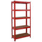 Heavy Duty Steel & MDF 5 Tier Racking Shelf in Red