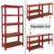Heavy Duty Steel & MDF 5 Tier Racking Shelf in Red
