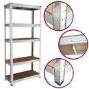 Heavy Duty Steel & MDF 5 Tier Galvanized Racking Shelf