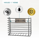 Self Adhesive Kitchen Cupboard Storage Basket – Black