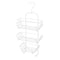 Shower Caddy in White Nano Powder Coating 3 Tier Hanging