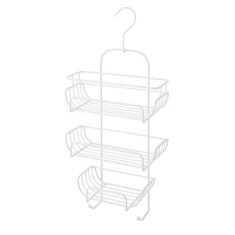 Shower Caddy in White Nano Powder Coating 3 Tier Hanging