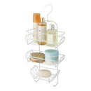 Shower Caddy in White Nano Powder Coating 3 Tier Hanging