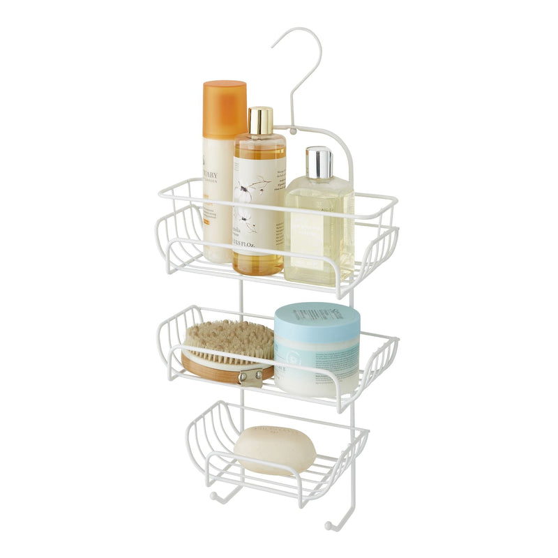 Shower Caddy in White Nano Powder Coating 3 Tier Hanging