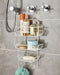 Shower Caddy in White Nano Powder Coating 3 Tier Hanging