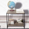 Coffee Table Black Powder Coated with Rustic Top