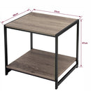 Coffee Table Black Powder Coated with Rustic Top