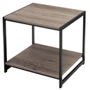 Coffee Table Black Powder Coated with Rustic Top