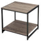 Coffee Table Black Powder Coated with Rustic Top