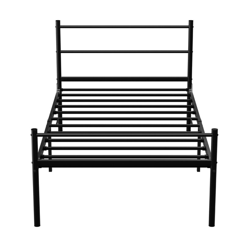 Single Metal Bed Frame Extra Strong Stylish Modern Bedroom Storage Sturdy Design