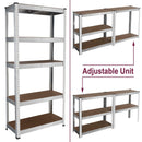 Boltless 5 Tier Heavy Duty Galvanised Steel Shelving Unit – 875kg Capacity