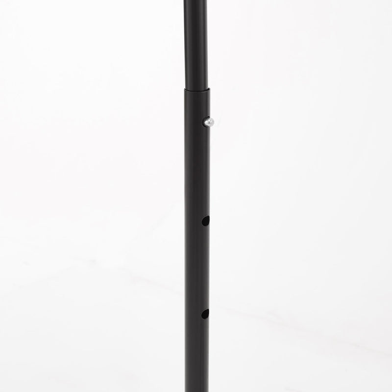 Heavy Duty Black Clothes Rail – Adjustable Width & Height with Shelf and Locking Wheels