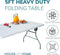 HHeavy Duty 5ft Folding Table – Portable Plastic Banquet & Camping BBQ Table