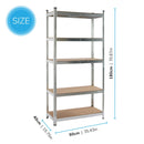 Boltless 5 Tier Heavy Duty Galvanised Steel Shelving Unit – 875kg Capacity
