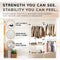 Adjustable Double Telescopic Clothes Rail with Storage Baskets & Shelving – White