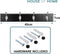 Black Wooden Coat Rack – 4 Double Hooks, Wall or Door Mountable
