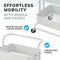 3‑Tier White Storage Trolley on Wheels – Versatile Organiser for Kitchen, Bathroom, Office or Bedroom