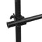 Black Floor to Ceiling Triple Telescopic Wardrobe Organiser – 2 Tier Modular Hanging Clothes Rack
