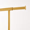 Heavy Duty Gold Clothes Rail – Adjustable Width & Height with Shelf and Locking Wheels