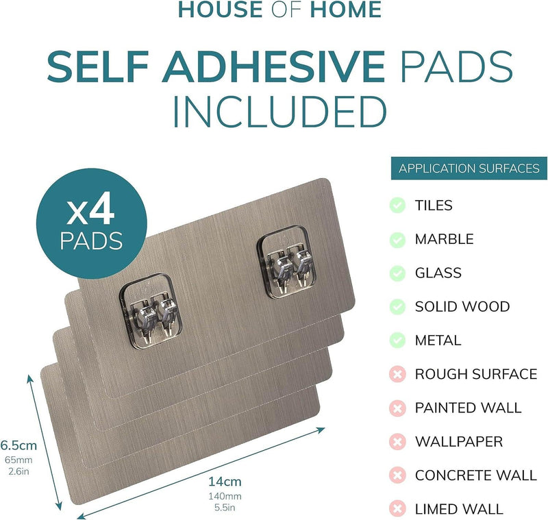 Set of 2 Black Self-Adhesive Corner Shower Shelves – Rust Resistant Storage