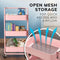 3‑Tier Pink Storage Trolley on Wheels – Versatile Organiser for Kitchen, Bathroom, Office or Bedroom