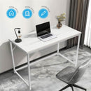 White Computer Desk 100cm – Home Office, Gaming & Study Table with White Frame