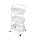 3‑Tier White Storage Trolley on Wheels – Versatile Organiser for Kitchen, Bathroom, Office or Bedroom