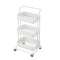 3‑Tier White Storage Trolley on Wheels – Versatile Organiser for Kitchen, Bathroom, Office or Bedroom
