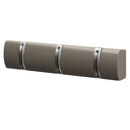 Wall Mounted Door Hook Rack – 3 Concealed Nickel Hooks on Dark Grey Board