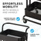 3‑Tier Black Storage Trolley on Wheels – Versatile Organiser for Kitchen, Bathroom, Office or Bedroom