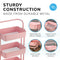3‑Tier Pink Storage Trolley on Wheels – Versatile Organiser for Kitchen, Bathroom, Office or Bedroom