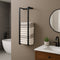 Wall Mounted Double Bar Towel Holder Rack Black Stainless Steel – 75x40x20cm