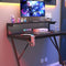 Gaming Desk with Monitor Stand Carbon Fibre Top Black 80cm