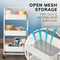 3‑Tier White Storage Trolley on Wheels – Versatile Organiser for Kitchen, Bathroom, Office or Bedroom
