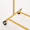 Heavy Duty Gold Clothes Rail – Adjustable Width & Height with Shelf and Locking Wheels