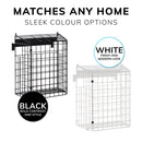 Black Letterbox Cage No Screws Needed Door Mail Box Post Letter Catcher