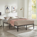 Double Bed Frame – Durable Black Metal Platform, 138 x 191 x 35 cm