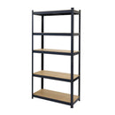Boltless 5 Tier Heavy Duty Steel Shelving Unit – 875kg Load, Black