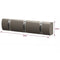 Wall Mounted Door Hook Rack – 3 Concealed Nickel Hooks on Dark Grey Board