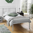 Single Metal Bed Frame Extra Strong Stylish Modern Bedroom Storage Sturdy Design