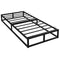 Single Bed Platform Bed Frame in Black - Bedroom Furniture with Under Bed Storage Space, Heavy Duty Single Bed Frame, Extra Strong Easy Assembly, Low Profile Bed Base 6ft x 3ft